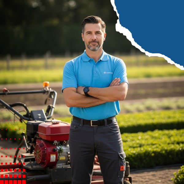 a clean cut man looking reputable in a landscaping job
